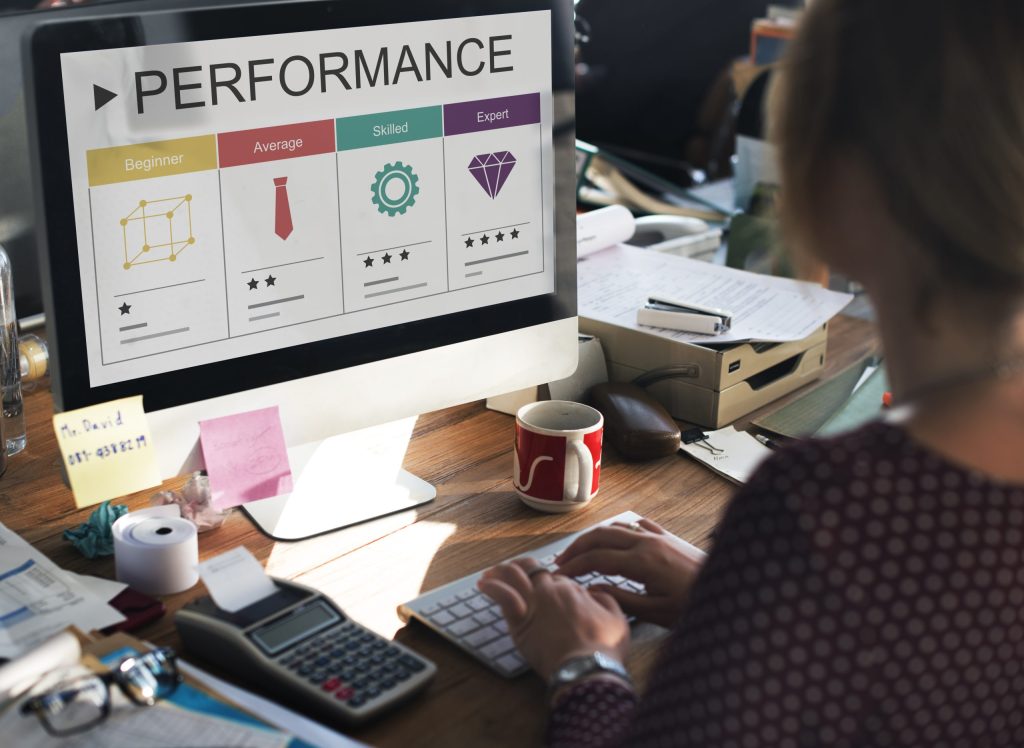 development performance self improvement ratings icon