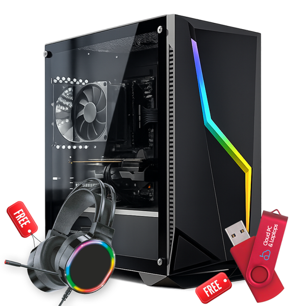 CPLP AMD RYZEN 16GB NVidia Entry Level Gaming PC Windows 11 Office Antivirus, GP 016