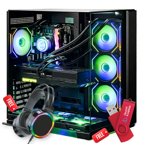 CPLP AMD Ryz 7 9800X3D32GB Memory 2TB NVMe NVIDIA RTX 5090 DDR5 Windows 11 Office and Antivirus GAMING PC, GP 030