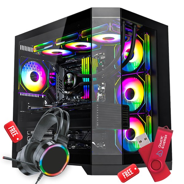 CPLP AMD RYZEN 9800X3D 32GB DDR5 Memory 2TB NVMe GPU NVidia RTX 5070 ti Gaming PC Windows 11 Office Antivirus, GP 033