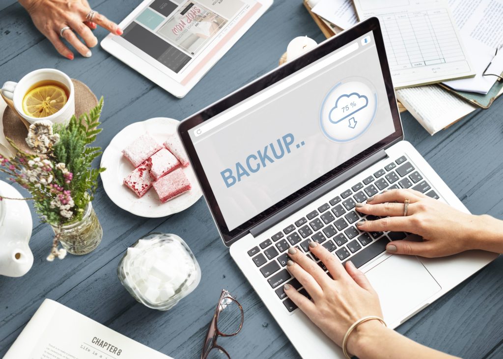 backup cloud storage data information concept