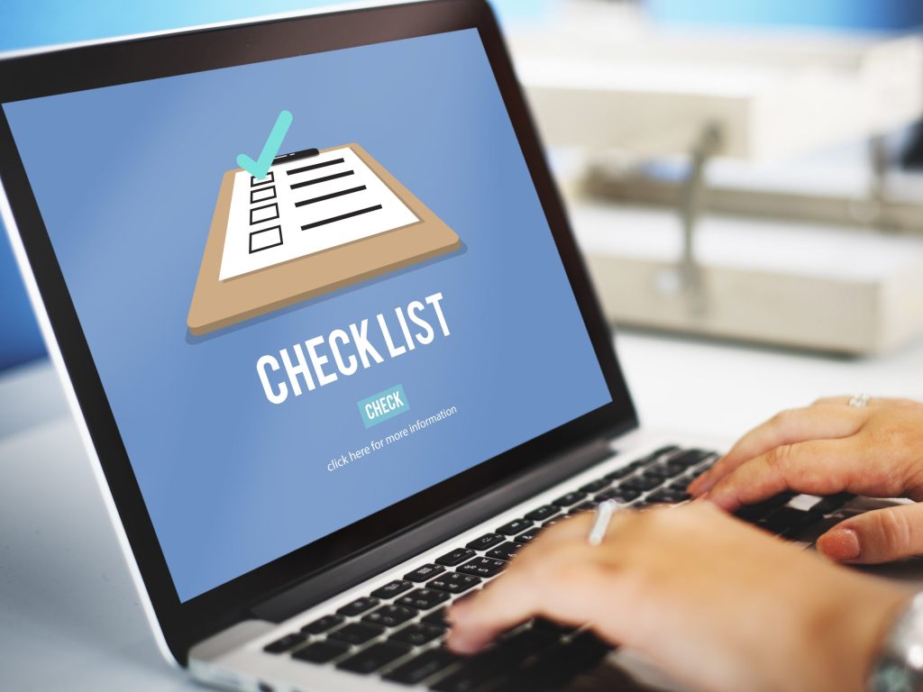 checklist choice decision document mark concept