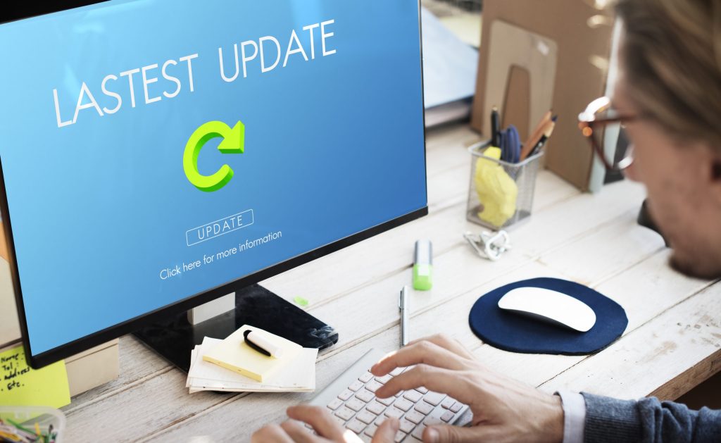 lastest version fresh updates application updates concept