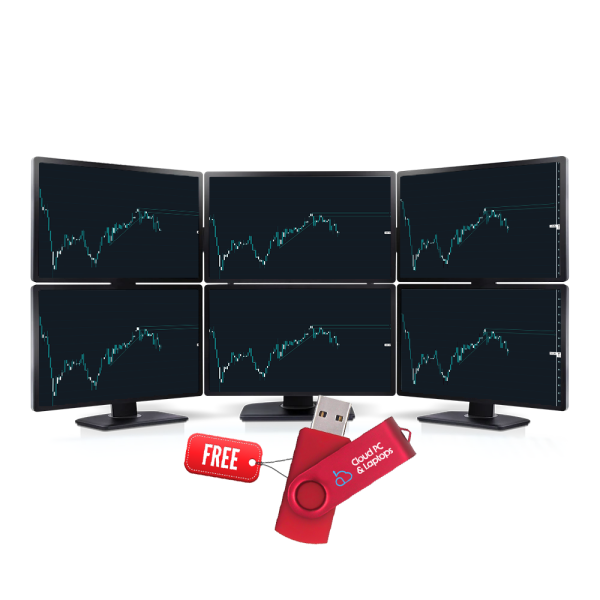 Refurbished 6 Monitor Full HD 1080p (6 x 23") 138” + box pack Desk Stand Home Office trading and gaming Monitor Bundle, TM 005