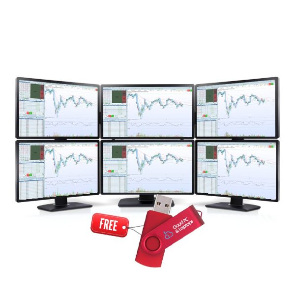 Refurbished 6 Monitor Full HD 1080p (6 x 24") 144” + box pack Desk Stand Home Office trading and gaming Monitor Bundle, TM 007